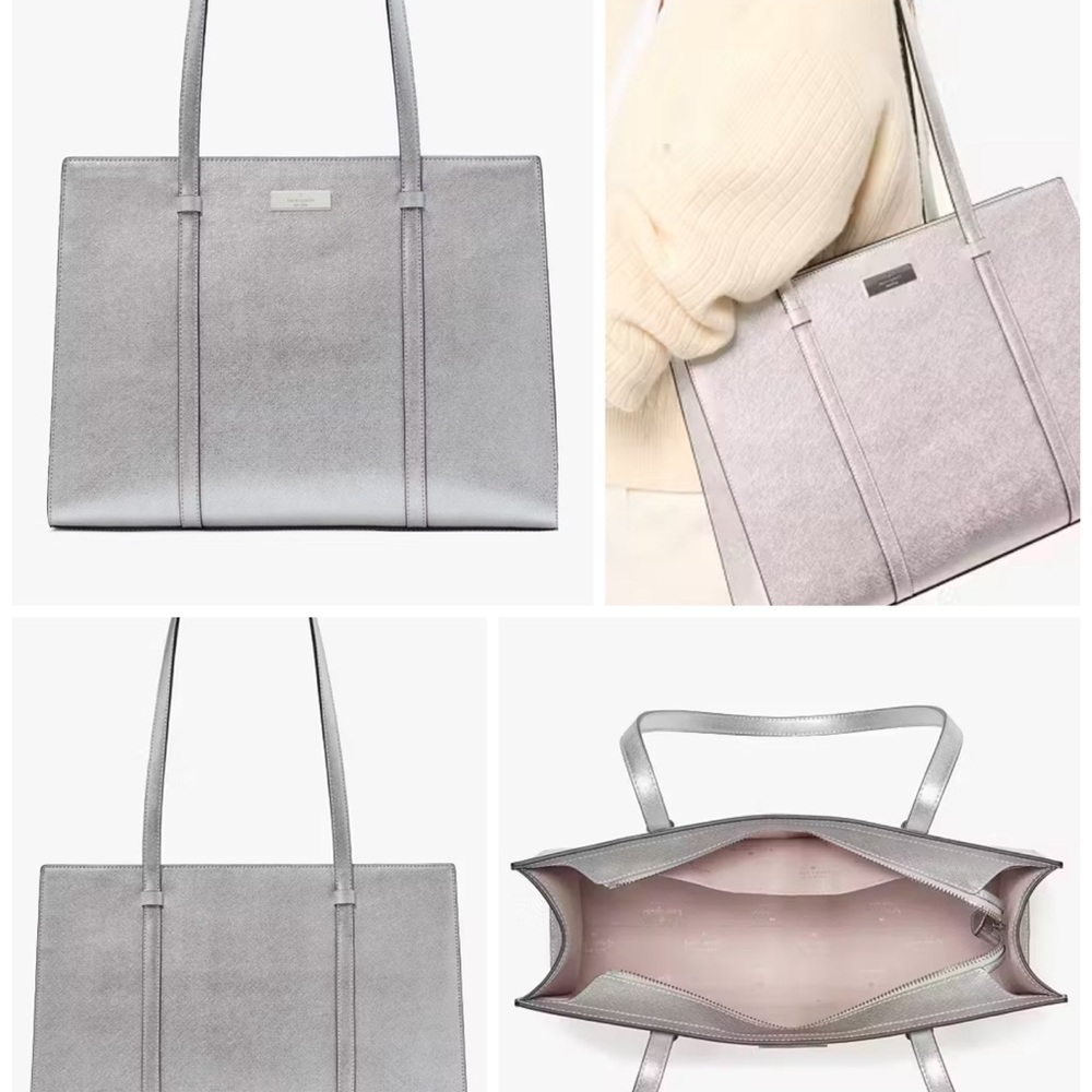 Elegant Silver Tote Bag